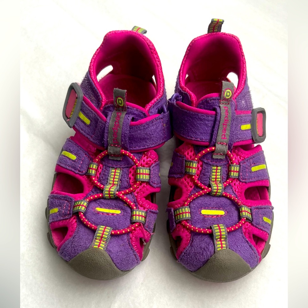 Pediped Girl's Water Shoe Purple/Pink Size 10-10.5 (27 Euro) 💖✨💜🌺